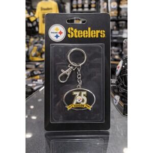 Pittsburgh Steelers 75th Season Keychain 1933-2007 NFL Anniversary Metal Enamel